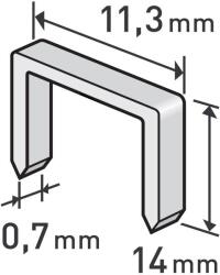Extol spony, balení 1000ks, 14 mm, 11, 3 x 0, 52 x 0, 70 mm 8852505 (8852505)