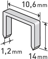 Extol spony, balení 1000ks, 14 mm, 10, 6 x 0, 52 x 1, 2 mm 8852205 (8852205)