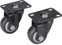 EXTOL kolečka otočná s PVC obručí, sada 2ks, průměr 40 mm 8856011 (8856011)