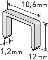 Extol spony, balení 1000ks, 12 mm, 10, 6 x 0, 52 x 1, 2 mm 8852204 (8852204)