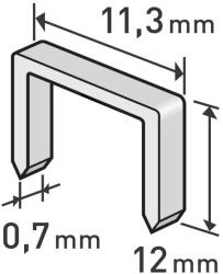 Extol spony, balení 1000ks, 12 mm, 11, 3 x 0, 52 x 0, 70 mm 8852504 (8852504)