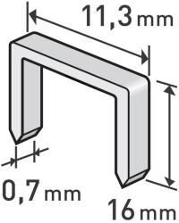Extol csipeszek, 1000 darabos csomag, 16 mm, 11, 3 x 0, 52 x 0, 70 mm 8852506 (8852506)