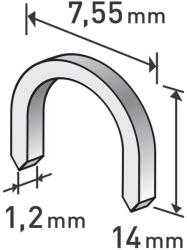 Extol spony oblé, balení 1000ks, 14 mm, 7, 55 x 0, 52 x 1, 2 mm 8852305 (8852305)