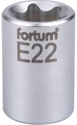 Fortum belső TORX dugókulcsfej, 1/2", E 22, H 38 mm 4700704 (4700704)