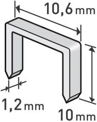 Extol spony, balení 1000ks, 10 mm, 10, 6 x 0, 52 x 1, 2 mm 8852203 (8852203)