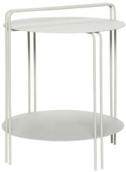 Hübsch Szürke Fém Polcos Kisasztal