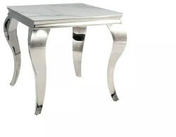 Signal Prince B Calacatta Kerámia Dohányzóasztal Fehér Króm Elegáns