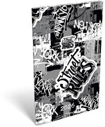 LIZZY CARD Zsebnaptár LIZZY CARD A/6 heti papírborítós Street rules 2026. 21712 (21712)