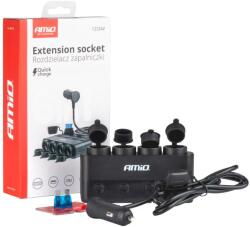 AMiO , Szivargyújtó Elosztó 4-es, 12/24V (0504175) (AMI-04175) (AMI-04175)