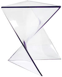 King Home ZIK Átlátszó Geometrikus Polipropilén Kisasztal