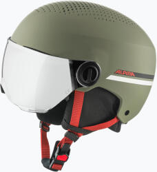 Alpina Cască de schi pentru copii Alpina Zupo Visor Q-Lite olive/ red matt