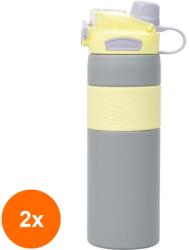 Zilan Set 2 x Termos cu Pai, Interior Inox, Capacitate 800 ml, Gri (LIZ-2xZLN-ZTS8444)