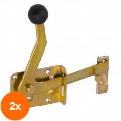 Ideal Feroluc Set 2 x Zavor pentru Poarta Model Wog 80, 80 x 60 mm, Finisaj Galben (EDI-2xIFR-77707)