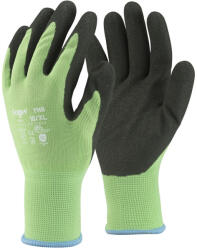 TOP Munkavédelmi Kesztyű TOP THG újrahasznosított, zöld-fekete, latexhab mártott 8/M (TOP_THG-M)