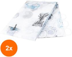 Z-tools Set 2 x Perdea de Dus din Poliester, Panzata, 180 x 200 cm, Transparenta (LIZ-2xZLN-CC9832) Perdea de dus