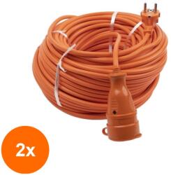 Zilan Set 2 x Prelungitor cu Priza si Stecher, 40 m, 3 x 1.5 mm (LIZ-2xZLN-EXT7260)