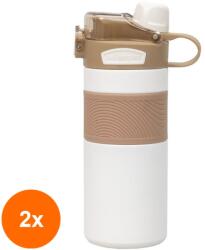 Zilan Set 2 x Termos cu Pai, Interior Inox, Capacitate 600 ml, Alb (LIZ-2xZLN-ZTS8443)