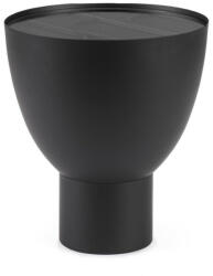 Bizzotto Archie Kerek Dohányzóasztal Edzett Üveg Fekete - fizz