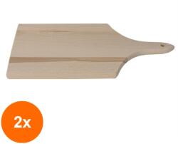 Zilan Set 2 x Tocator de Bucatarie cu Maner, din Lemn de Fag, 40 x 20 x 2 cm (LIZ-2xZLN-4805) Tocator