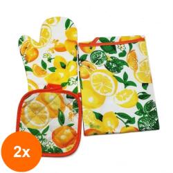 Zilan Set 2 x Textile pentru Bucatarie, Manusa, Prosop si Protectie Vase Calde, Zilan (LIZ-2xZLN-CC9855)