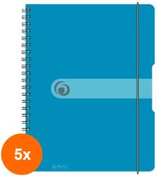 Pelikan Set 5 x Caiet A4 EOTG cu Spira, 80 File, Matematica, Albastru Transparent, Pelikan (REH-5xHRZ-11293610)