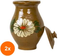 Z-tools Set 2 x Cana Lut cu Capac, Pictata Traditional, Capacitate 2 l (LIZ-2xZLN-EXT5690)