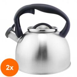 Zilan Set 2 x Ceainic cu Fluier, Otel Inoxidabil, Capacitate 3.5 l (LIZ-2xZLN-ZLN1306)