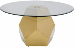 KARE Design Ricchezza Geometrikus Dohányzóasztal Edzett Üveg Arany - fizz