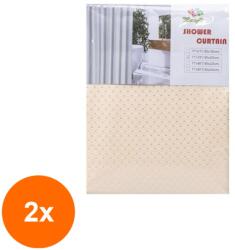 Z-tools Set 2 x Perdea de Dus din Poliester, Panzata, 180 x 200 cm, Somon (LIZ-2xZLN-CC9833) Perdea de dus