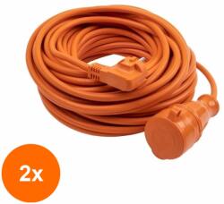 Zilan Set 2 x Prelungitor cu Priza si Stecher, 25 m, 3 x 1.5 mm (LIZ-2xZLN-EXT8191)