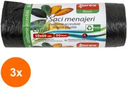 Zilan Set 3 x 50 Saci Menajeri, 50 x 60 cm, 35 l, Negri (LIZ-3xZLN-EXT10549)