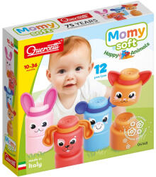 Quercetti Quercetti: Momy Soft boldog állatok 12 db-os puha építőkocka szett (4148Q) - jatekshop