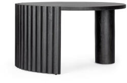 Bizzotto Orissa Mangófa Dohányzóasztal Fekete Bordázott