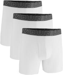 Under Armour Boxeri pentru bărbați Perf Cott Solid 6in 3Pack White M