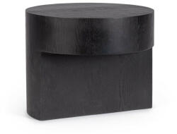 Bizzotto Stanwood Kör Dohányzóasztal Fekete Kőrisfa Furnér - fizz