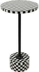 KARE Design KARE Domero Chess 25 Sakkmintás Kisasztal Fekete-Fehér