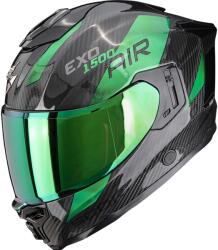 Scorpion Cască integrală pentru motocicletă Scorpion EXO-1500 Carbon Air Platted, negru-verde (SCRP115-483-69)