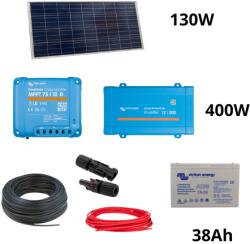 Victron Energy 130W-os Napelem rendszer csomag 400W Phoenix inverterrel és 38Ah akkumulátorral (NP-13040060)