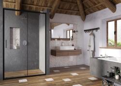 RAVAK X0PMD0300Z1 Blix Slim BLSDP2-110 zuhanyajtó fekete+transparent (X0PMD0300Z1)