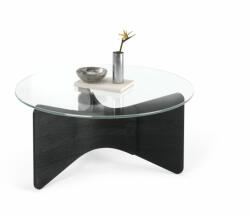 Umbra Madera Üveglapos Dohányzóasztal Kőrisfa Fekete