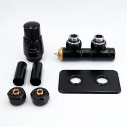 AREZZO design DUOPEX/TWINS radiátor szelep fekete, bal AR-DUOPEX-B-L - AR-DUOPEX-B-L (AR-DUOPEX-B-L)