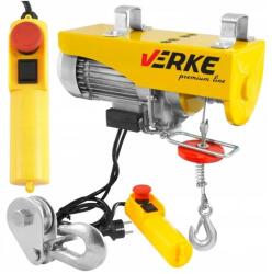  Verke Elektromos csörlő drótköteles emelő elektromos emelő 1050 W / 300/600 kg / 6/12 m V06051 (V06051)