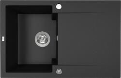 Kuchinox Chichi, 1 rekeszes gránit mosogató 740x480x194 mm, fekete pettyes, LAV-SBH_711Y (LAV-SBH_711Y)