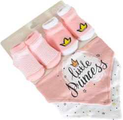 Cangaroo Tummy Zokni és Nyálkendő szett - Rózsaszín