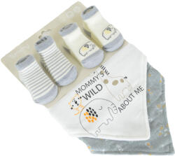 Cangaroo Tummy Zokni és Nyálkendő szett - Szürke
