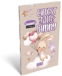 LIZZY CARD Zsebnaptár LIZZY CARD A/6 heti papírborítós Lollipop bunny rabbit 2026 (21705) - tonerpiac