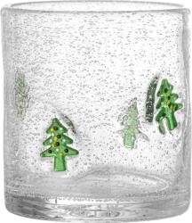 Bloomingville Pahar de Crăciun Debra, cu brăduți, 370 ml (82061755) Pahar