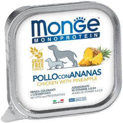 Monge Monoprotein Fruits Pate Alutálcás Kutyaeledel (Csirke és Ananász) - 150 g