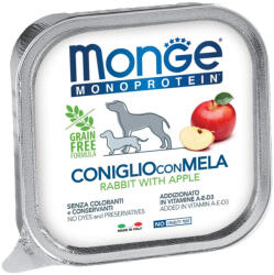 Monge Monoprotein Fruits Pate Alutálcás Kutyaeledel (Nyúl és Alma) - 150 g
