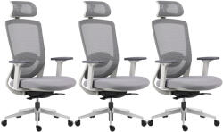 Mercury 3PACK Ergonomikus irodai szék ARTEA szürke, napi 8 órás üléssel (3 db)